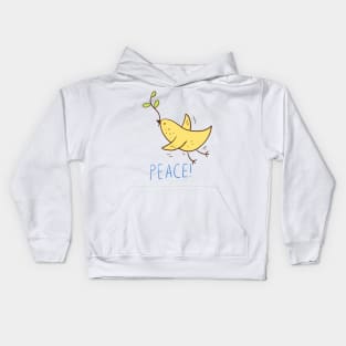 Illustration of peace on white background Kids Hoodie